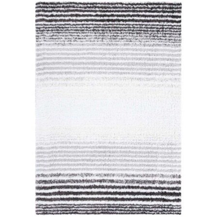 Safavieh 8 x 10 ft. Berber Shag Contemporary Rectangle Power Loomed Rug; Ivory & Grey BER559F-8